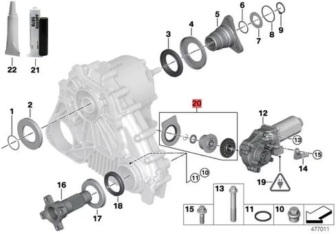 CAKERS Gear Actuator Motor Transfer Case 27102413711 Compatible with 323i 328i 335d 335i X3 X5 X6 2001-2013 in Saudi Arabia