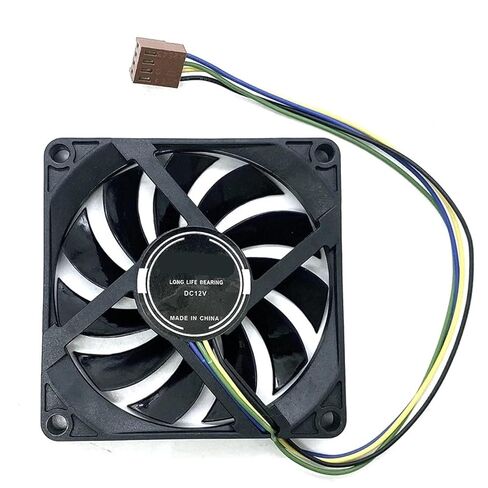 1pc 8010 80mm 8cm Silent Mute Fan PWM Ball Ultra Thin 4-Pin Speed Control Computer CPU Power ITX Small Case 12V Fan 8cm in Saudi Arabia