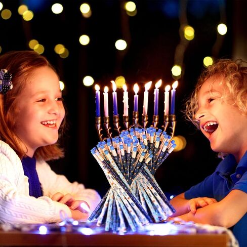 Tenceur 100 قطعة من أقلام الرصاص الخشبية Hanukkah مع ممحاة، مجموعة متنوعة من أقلام Chanukah هدية للأطفال في الكتابة الممتعة، لوازم مدرسية مبتكرة وممتعة للفصل الدراسي، مكافأة للطلاب، مفضلة للحفلات in Saudi Arabia