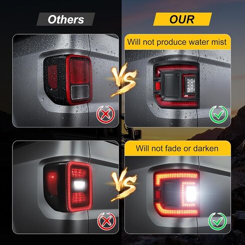 مصابيح خلفية LED DOT مع ضوء الفرامل، ضوء عكسي، ضوء تشغيل، إشارة الانعطاف، مصابيح خلفية مناسبة لسيارة Jeep Gladiator JT 2020 2021 2022 2023 2024 2025، قطعتان in Saudi Arabia