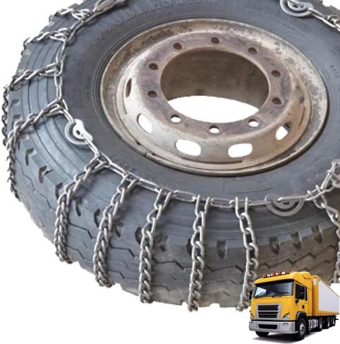 2 قطعة 9 مم سلاسل إطارات الثلج شديدة التحمل لشاحنات بيك اب SUV وسلاسل الجر AVT تصميم انزلاقي منغنيز للثلج والطين والجليد والرمل قبضة موثوقة 245/70R19.5 قطعتان 9R22.5 in Saudi Arabia