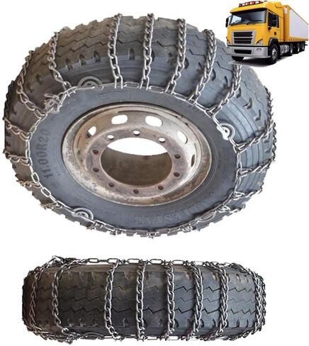 Set of 2 Snow Chains For Cars Suv Pickup Trucks Commercial trucks AVT- Quick Fit AND Easy Installation,Reusable Universal Emergency Traction Snow Chains 11.00-20 2pcs 11R22.5 in Saudi Arabia