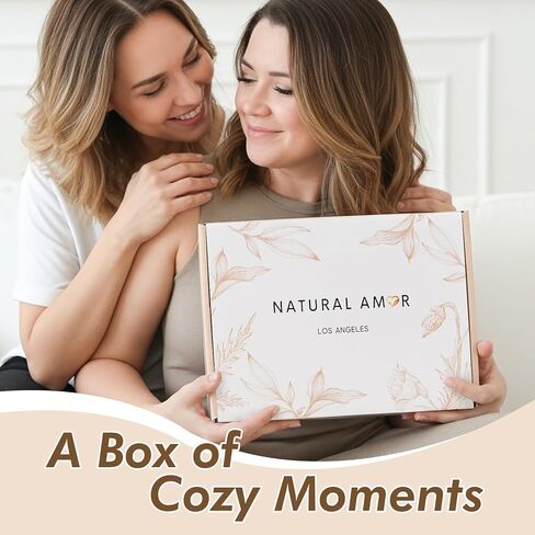 Natural Amor - مجموعة هدايا سبا خضراء للنساء - هدية حمام غابة النعناع لها - 5 قطع هدية للاستحمام والجسم بما في ذلك قالب الصابون والشمعة وقنابل الحمام in Kuwait