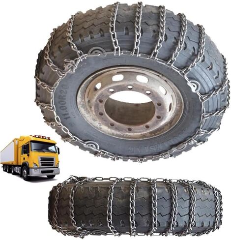 Set of 2 Snow Chains For Cars Suv Pickup Trucks Commercial trucks AVT- Quick Fit AND Easy Installation,Reusable Universal Emergency Traction Snow Chains 8.25-20 2pcs 11R22.5 in Saudi Arabia