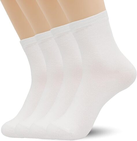 Azweiler Men's Quarter Length Crew Socks Cotton Made Athletic Breathable Socks Package of (Size7-11) (Orange) in Kuwait