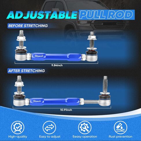 Stiueoav K700432 Sway Bar Link - رابط نهاية المثبت الأمامي متوافق مع 2004-2019 كاديلاك إسكاليد ESV/EXT 2007-2013 شيفروليه أفالانش 2004-2019 شيفروليه تاهو 2004-2019 جي إم سي يوكون in Kuwait