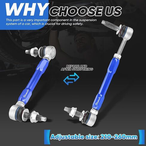 Stiueoav K700432 Sway Bar Link - رابط نهاية المثبت الأمامي متوافق مع 2004-2019 كاديلاك إسكاليد ESV/EXT 2007-2013 شيفروليه أفالانش 2004-2019 شيفروليه تاهو 2004-2019 جي إم سي يوكون in Kuwait