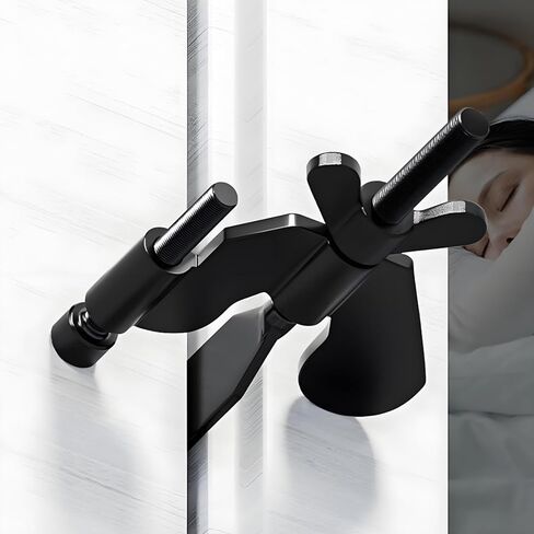 Portable Door Lock, Adjustable Portable Door Lock, Travelers Doors Safety Locks from Inside Bedroom Apartment Security Travel Gifts Essentials, Black in Saudi Arabia