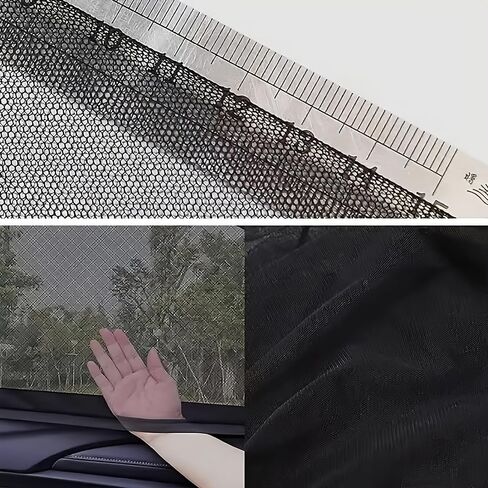 2pcs Car Side Window Sunshades, UV Protection, Breathable Mesh Fabric, Easy Install in Saudi Arabia