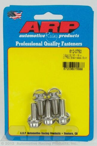 ARP 612-0750 S/S طقم مسامير - 12pt. (5) 5/16-18 × .750 in Saudi Arabia