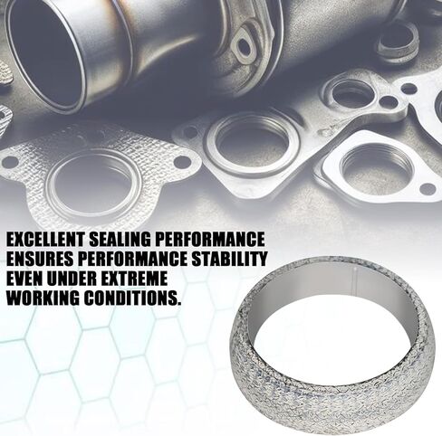 2.5inch/65MM Exhaust Manifold Gasket Seal Manifold Donut Leakproof Muffler Flange Gasket, Graphite Construction Donut Gaskets Seal Muffler Ring Prevent Leaking Between Exhaust Pipe and Manifold in Saudi Arabia