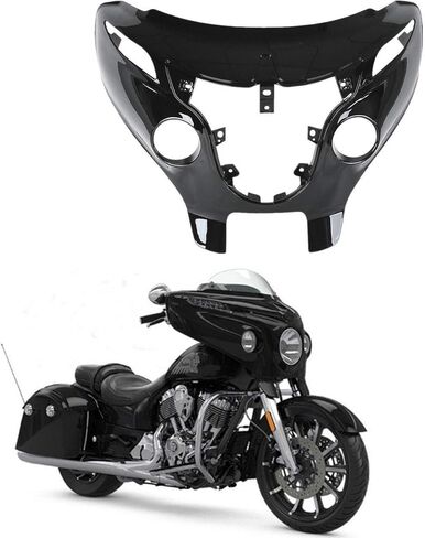 TCT-MOTORPARTS Blue Front Outer Fairing & Chrome Headlight Bezel Fit For Indian Roadmaster 2015-2025 in Saudi Arabia