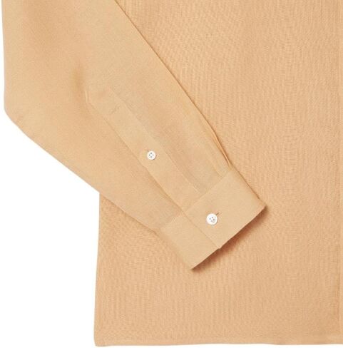 Lacoste Contemporary Collection's Men's Long Sleeve Regular Fit Linen Button Down with Front Pocket in Saudi Arabia