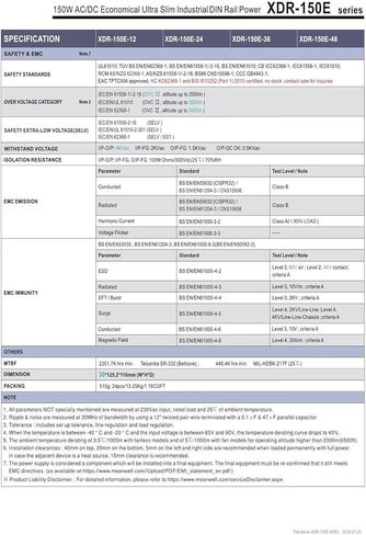 XDR-150E/150E 12/24/36/48V 150W Power Supply(XDR-150E-36) in Saudi Arabia