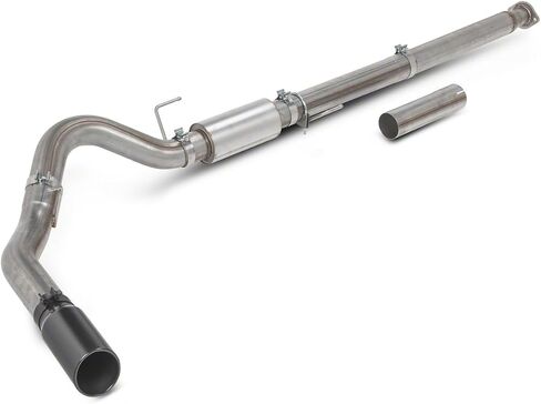 نظام عادم فردي C&L مقاس 4 بوصات مع طرف أسود؛ مخرج جانبي متوافق مع 15-20 2.7L EcoBoost F-150 in Kuwait