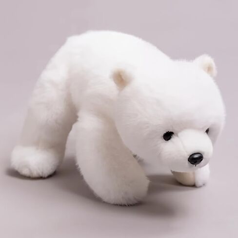 Polar Bear Stuffed Animal Plush Pillow, White, Realistic Sleeping Design, Huggable Soft Toy, 13.78 Inches in Saudi Arabia