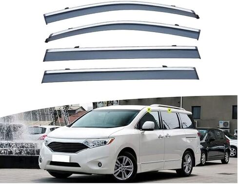 4pcs Car Front Rear Wind Deflectors for Nissan Quest 2011-2017 Side Door Windows Wind Rain Deflectors Smoke Guard Shade Wind Shield Accessories in Saudi Arabia