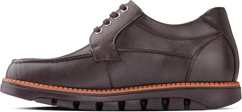 CALTO Men's Invisible Height Increasing Elevator Shoes - Pebble Grain Leather Lace-up Casual Shoes - 3 Inches Taller in Saudi Arabia