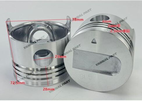 3 PC Piston Suitable for Mitsubishi S3L Engine Part in Saudi Arabia