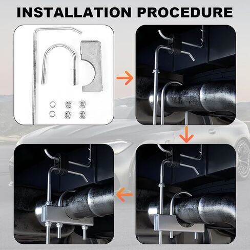 Exhaust Clamp with Hanger, 2.25" Exhaust Pipe Clamp Exhaust System Hanger Rear Muffler Hanger, Heavy Duty Universal Clamp On Exhaust Hanger for 2-1/4" Car Truck Exhaust Pipe (2.25 inch) in Saudi Arabia