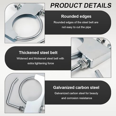 Exhaust Clamp with Hanger, 2.25" Exhaust Pipe Clamp Exhaust System Hanger Rear Muffler Hanger, Heavy Duty Universal Clamp On Exhaust Hanger for 2-1/4" Car Truck Exhaust Pipe (2.25 inch) in Saudi Arabia