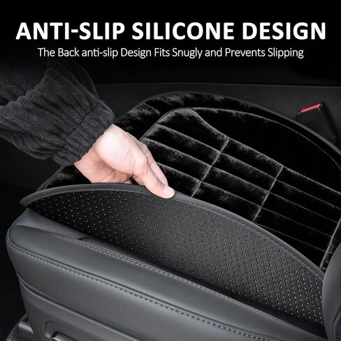 Universal Car Seat Covers for Driver or Passenger in Winter, Front Seat Cushion with Full Back Support, Vehicle Seat Cover with Non-Slip Bottom, Fits Truck, SUV, Sedan and Most Cars in Saudi Arabia