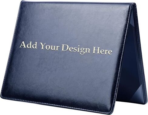 Certificate Holders Diploma Cover Padded Graduation Gifts US Citizenship Naturalization 8.5 x 11 - Blue Leather in Saudi Arabia
