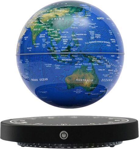 6" World Geographic Globes Floating Globe Lamp Anti Gravity 360 Rotating World Map with LED Light Magnetic Levitating Globe Home Office Desk Decor Creative Birthday Gifts in Saudi Arabia