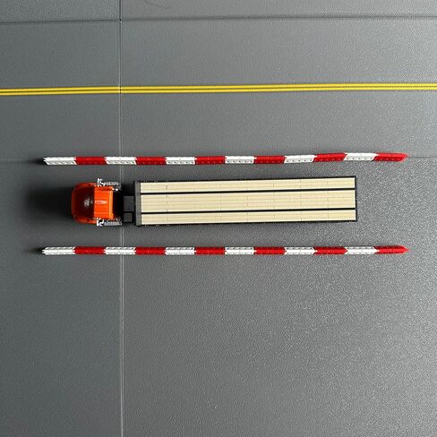 HO Scale (1:87) Interlocking Road Construction Barriers (24-Pack) – Model Railroad Scenery Accessories (White & Orange) in Saudi Arabia