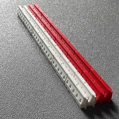 HO Scale (1:87) Interlocking Road Construction Barriers (24-Pack) – Model Railroad Scenery Accessories (White & Orange) in Saudi Arabia