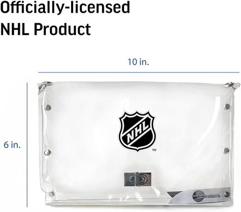 محفظة Littlearth النسائية NHL Boston Bruins على شكل ظرف شفاف مع حزام أسود أنيق، شفافة، 25.4 سم × 16.5 سم × 0.5 سم in Saudi Arabia