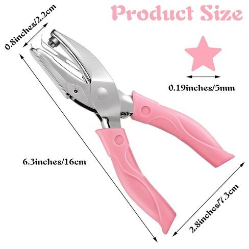 ثقب نجمة 1/4 بوصة ثقب صغير معدني محمول باليد على شكل نجمة ثقب خرامة مع مقبض ناعم، ثقب واحد لبطاقة القرط، خرامة ورق لمشاريع DIY، بطاقات مكتبية، تذكرة ملابس (نجمة) in Kuwait