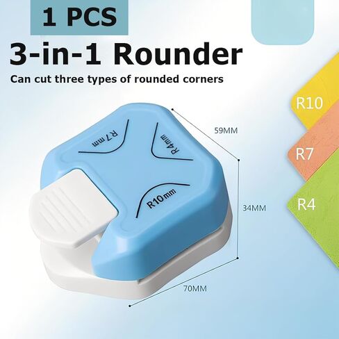 Paper Corner Rounder 3 in 1 （R4mm+R7mm+R10mm）， Punches for Crafts， Cutter ，Envelope Punch Board ，Hole Puncher， Laminate, DIY Projects, Photo Cutter,Card Making Scrapbooking and Journaling in Saudi Arabia