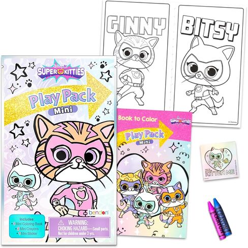 Disney Super Kitties Mini Coloring Book Set - Bundle with Play Pack with Coloring Book, Stickers, Crayons Plus Imagine Ink Mess-Free Coloring Pages Super Kitties Party Supplies in Saudi Arabia