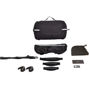 Motorcycle tail bag, roller shape, made of Italian leather, 13,5 gallons capacity + additional raincover included (L, Leather) in Saudi Arabia