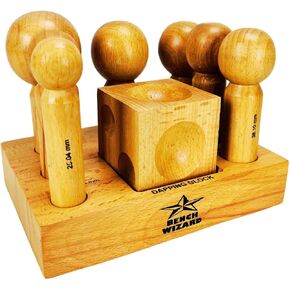 BENCH WIZARD 7 Piece U-Channel | Smooth Hardwood Block | Hammer Shaped Punches Set | Sizes: 25mm-11mm | 90° V-Groove (10mm) in Kuwait