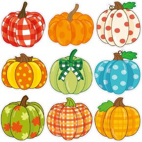 WorldBazaar 60pcs Pumpkin Cutouts for Fall Classroom Decoration Halloween Bulletin Board Decor Autumn Thanksgiving Chalkboard Wall School Decor in Saudi Arabia