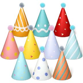 Party Hats for Stuffed Animals, 10 Pcs Colorful Stuffed Animal Party Hat, Lovely Paper Cone Tiny Birthday Hats, Mini PartyHat for Stuff Animals Pets, Accessories in Saudi Arabia