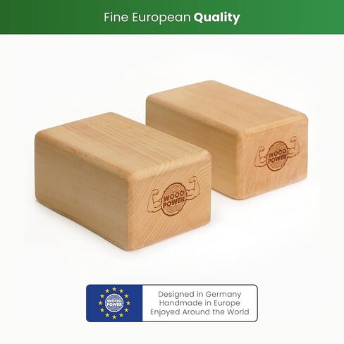 مكعبات توازن WOODPOWER® (أصلية ومحيطية) مكعبات للوقوف على اليدين ومكعبات يوجا في قطعة واحدة - تدعم معصميك أثناء تدريب وزن الجسم والجمباز والألعاب البهلوانية واليوجا والمزيد (عبوة من قطعتين) in Kuwait