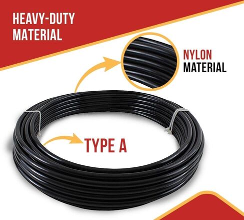 Mytee Products 3/16" OD x 50' SAE J844 Black Nylon Air Brake Tubing DOT Approved - Pneumatic Nylon Air Line Hose for Air Brake System in Saudi Arabia