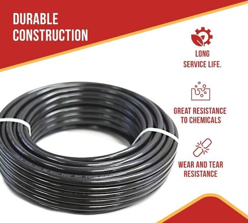 Mytee Products 3/16" OD x 50' SAE J844 Black Nylon Air Brake Tubing DOT Approved - Pneumatic Nylon Air Line Hose for Air Brake System in Saudi Arabia
