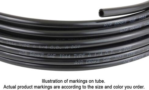 Mytee Products 3/16" OD x 50' SAE J844 Black Nylon Air Brake Tubing DOT Approved - Pneumatic Nylon Air Line Hose for Air Brake System in Saudi Arabia