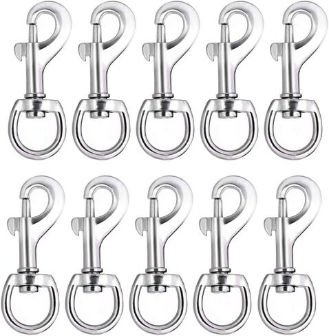 Lucky Goddness 20pcs Swivel Snap Hooks for Dog Leash Collar Linking, Metal Heavy Duty Eye Lobster Claw Clasp Multipurpose- Perfect for Pet Buckle Key Chain Purse Bag Making Handmade Crafts DIY Project in Saudi Arabia