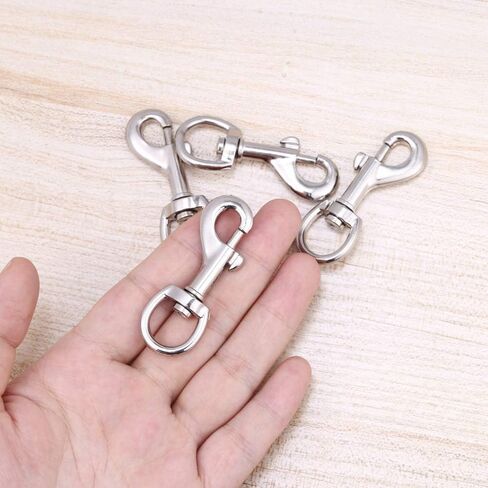 Lucky Goddness 20pcs Swivel Snap Hooks for Dog Leash Collar Linking, Metal Heavy Duty Eye Lobster Claw Clasp Multipurpose- Perfect for Pet Buckle Key Chain Purse Bag Making Handmade Crafts DIY Project in Saudi Arabia