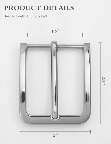 1.5 inch Belt Buckle-Single Prong Square Replacement Buckle for Formal & Casual Belt in Saudi Arabia