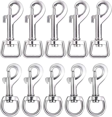 Lucky Goddness 20pcs Swivel Snap Hooks for Dog Leash Collar Linking, Metal Heavy Duty Eye Lobster Claw Clasp Multipurpose- Perfect for Pet Buckle Key Chain Purse Bag Making Handmade Crafts DIY Project in Saudi Arabia