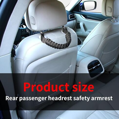 1 Pack 2 Pcs Headrest Grab Handles, Car Rear Seat Safety Grab Handle, Black Car Front Rear Seat Back Roll Bar Grip Handles Universal for Car SUV Truck Pickup Interior Accessories in Saudi Arabia