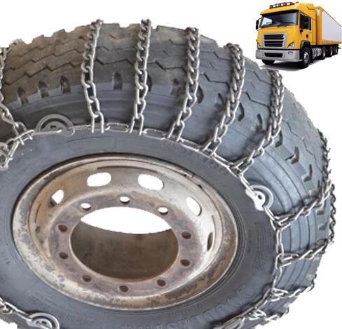 2pcs 9mm Heavy Duty Snow Tire Chains for Suv Pickup Trucks and AVT Traction Chains Manganese Skid Design for Snow,Mud,Ice and Sand Reliable Grip 9R22.5 2pcs 275/80R22.5 in Saudi Arabia