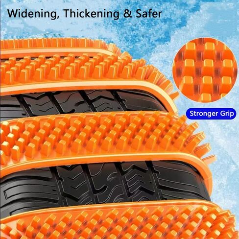Snow Chains Compatible with Honda Pilot, 20 pieces Heavy Duty Anti-Skid Snow Tire Chains Plastic Zip Tie Tire Traction Chain for Winter Driving,Orange-20pcs in Saudi Arabia
