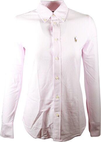 Polo Ralph Lauren Womens Knit Oxford Shirt (X-Large, Blue) in Saudi Arabia